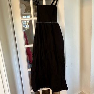 Zara midi dress with back tie, size small, pockets